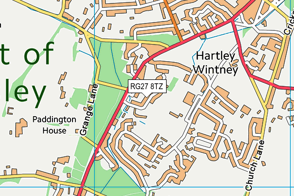 RG27 8TZ map - OS VectorMap District (Ordnance Survey)