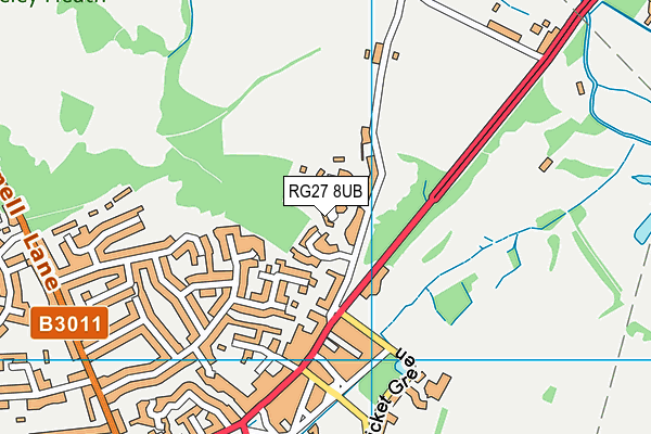RG27 8UB map - OS VectorMap District (Ordnance Survey)