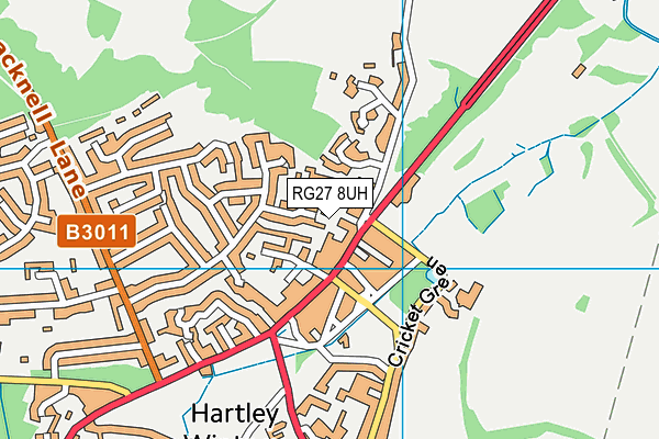 RG27 8UH map - OS VectorMap District (Ordnance Survey)