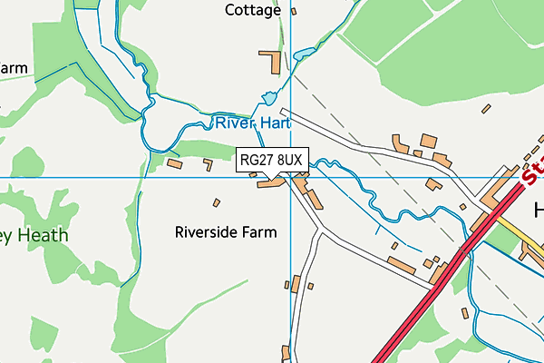 RG27 8UX map - OS VectorMap District (Ordnance Survey)