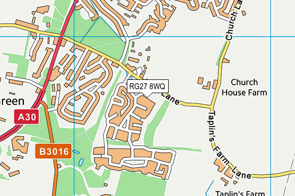 RG27 8WQ map - OS VectorMap District (Ordnance Survey)