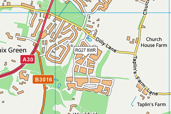 RG27 8WR map - OS VectorMap District (Ordnance Survey)