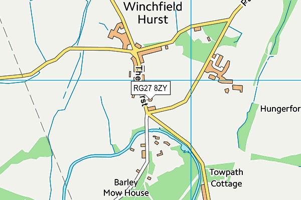 RG27 8ZY map - OS VectorMap District (Ordnance Survey)