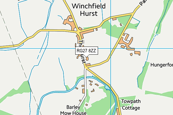 RG27 8ZZ map - OS VectorMap District (Ordnance Survey)