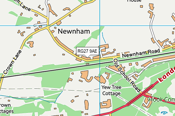 RG27 9AE map - OS VectorMap District (Ordnance Survey)