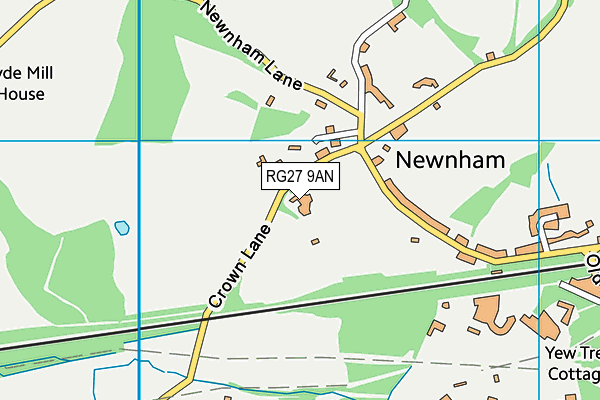 RG27 9AN map - OS VectorMap District (Ordnance Survey)