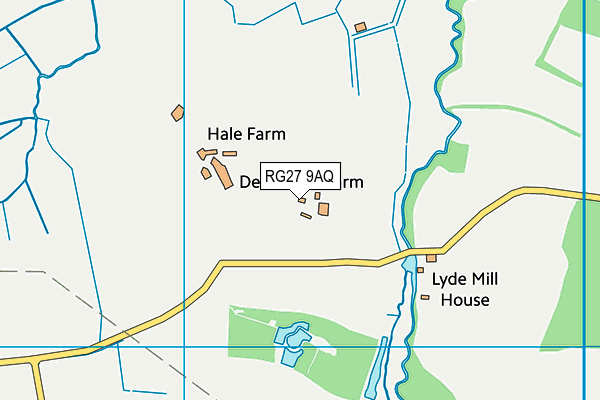 RG27 9AQ map - OS VectorMap District (Ordnance Survey)