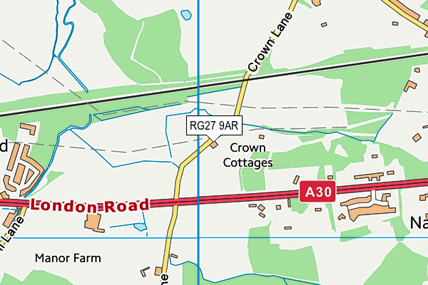 RG27 9AR map - OS VectorMap District (Ordnance Survey)