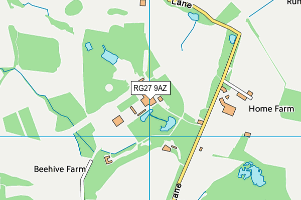 RG27 9AZ map - OS VectorMap District (Ordnance Survey)