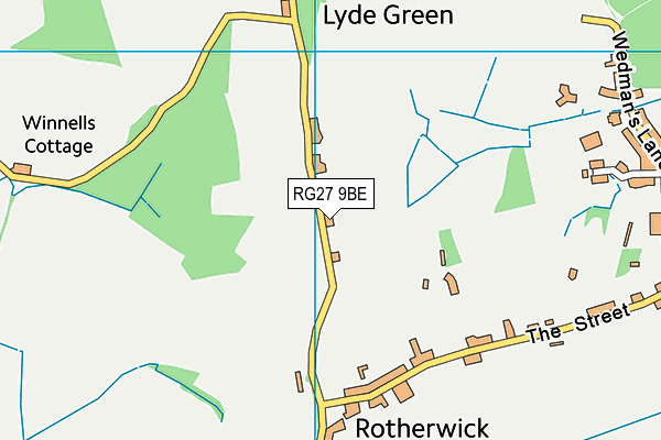 RG27 9BE map - OS VectorMap District (Ordnance Survey)