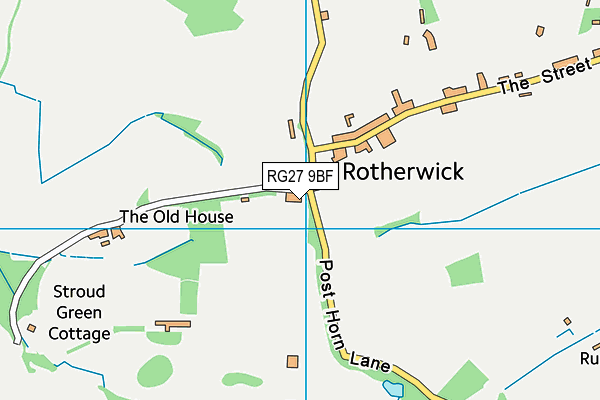 Rotherwick Playing Fields map (RG27 9BF) - OS VectorMap District (Ordnance Survey)