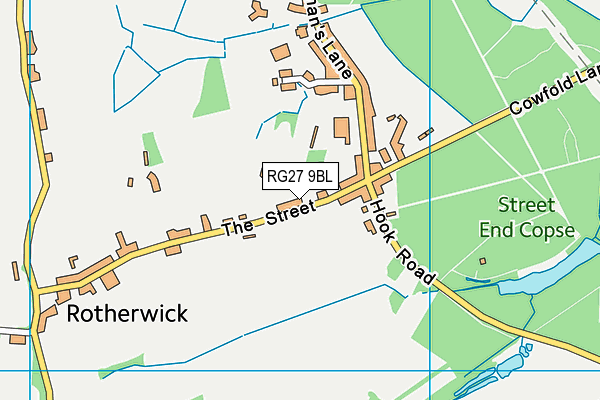 RG27 9BL map - OS VectorMap District (Ordnance Survey)