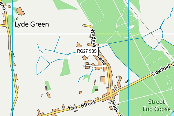 RG27 9BS map - OS VectorMap District (Ordnance Survey)