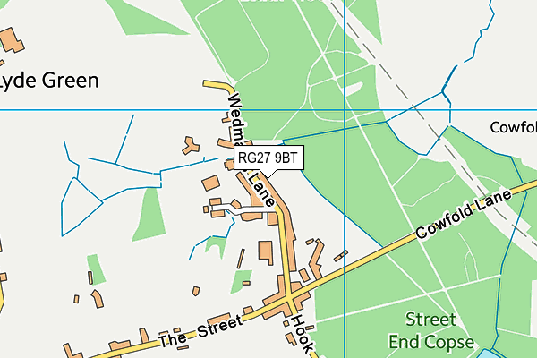 RG27 9BT map - OS VectorMap District (Ordnance Survey)