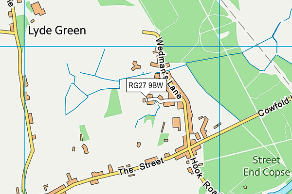 RG27 9BW map - OS VectorMap District (Ordnance Survey)