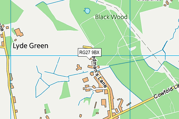 RG27 9BX map - OS VectorMap District (Ordnance Survey)