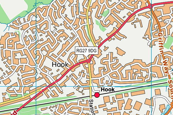 RG27 9DG map - OS VectorMap District (Ordnance Survey)