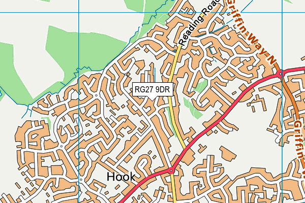 RG27 9DR map - OS VectorMap District (Ordnance Survey)