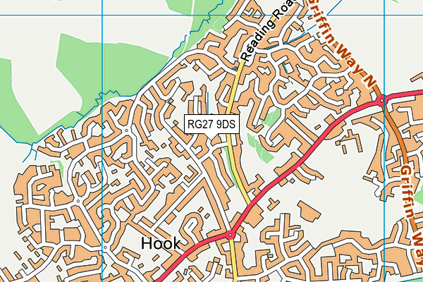 RG27 9DS map - OS VectorMap District (Ordnance Survey)