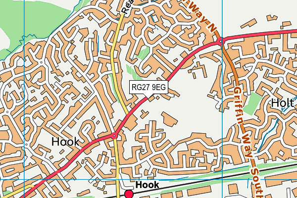 RG27 9EG map - OS VectorMap District (Ordnance Survey)