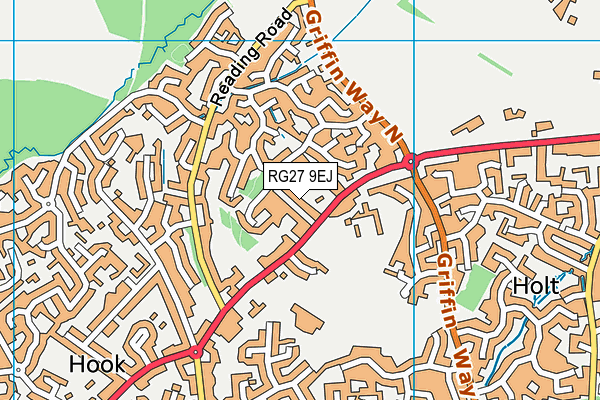 RG27 9EJ map - OS VectorMap District (Ordnance Survey)