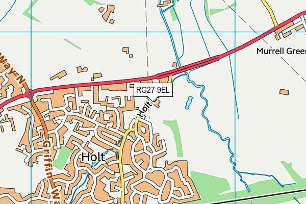 RG27 9EL map - OS VectorMap District (Ordnance Survey)