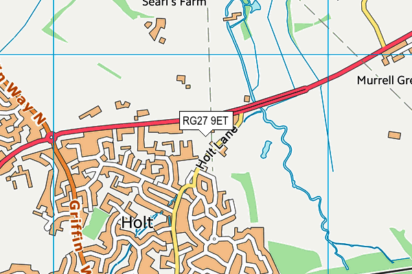 RG27 9ET map - OS VectorMap District (Ordnance Survey)