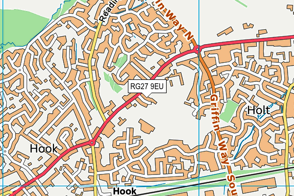 RG27 9EU map - OS VectorMap District (Ordnance Survey)