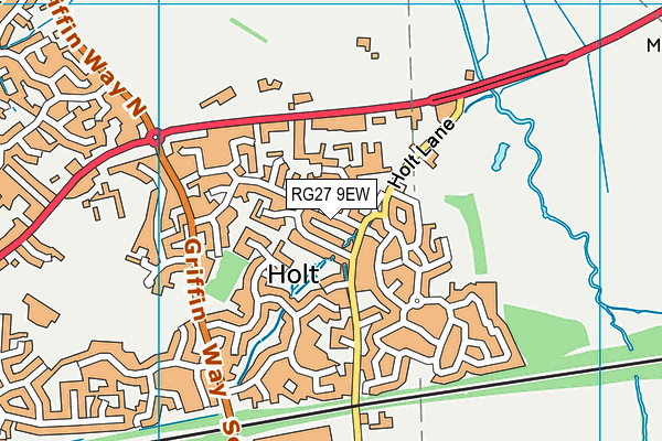 RG27 9EW map - OS VectorMap District (Ordnance Survey)