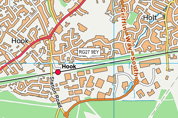 RG27 9EY map - OS VectorMap District (Ordnance Survey)