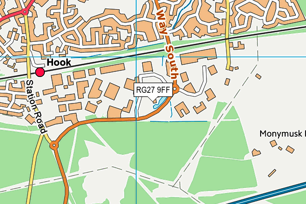 RG27 9FF map - OS VectorMap District (Ordnance Survey)