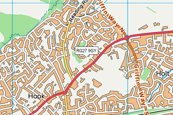 RG27 9GY map - OS VectorMap District (Ordnance Survey)