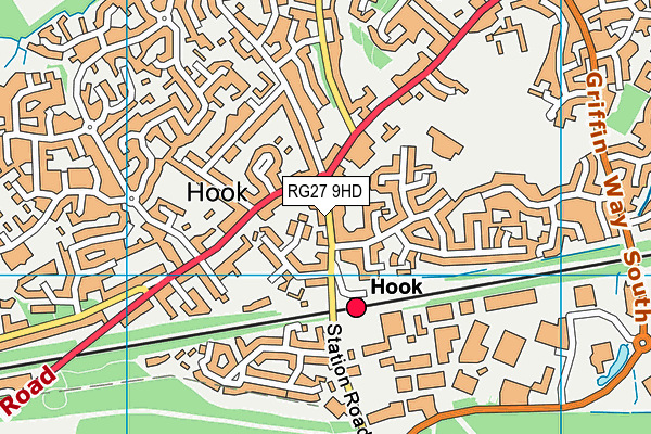 RG27 9HD map - OS VectorMap District (Ordnance Survey)