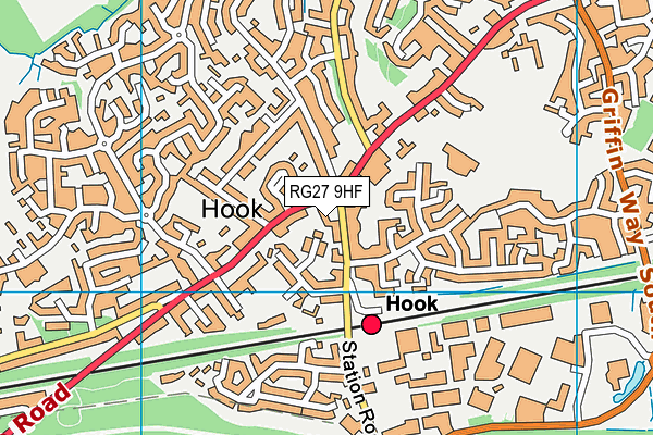 RG27 9HF map - OS VectorMap District (Ordnance Survey)