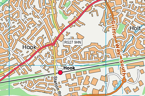 RG27 9HN map - OS VectorMap District (Ordnance Survey)