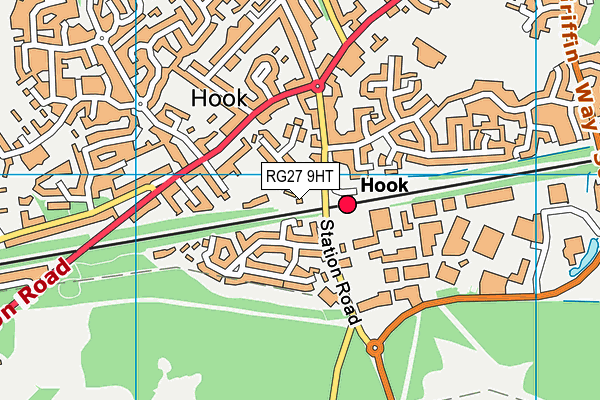 RG27 9HT map - OS VectorMap District (Ordnance Survey)