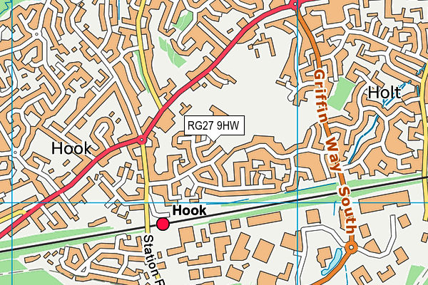 RG27 9HW map - OS VectorMap District (Ordnance Survey)