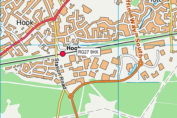 RG27 9HX map - OS VectorMap District (Ordnance Survey)