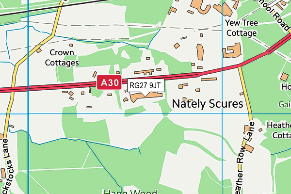 RG27 9JT map - OS VectorMap District (Ordnance Survey)