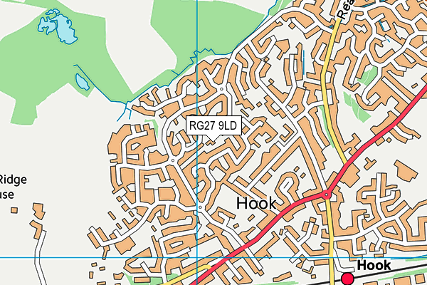 RG27 9LD map - OS VectorMap District (Ordnance Survey)