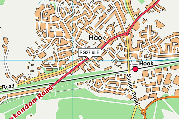 RG27 9LE map - OS VectorMap District (Ordnance Survey)