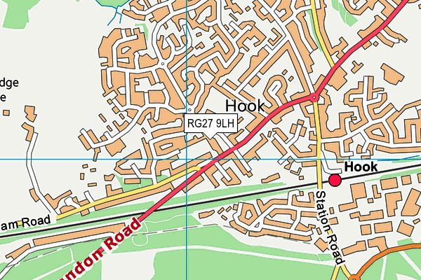 RG27 9LH map - OS VectorMap District (Ordnance Survey)