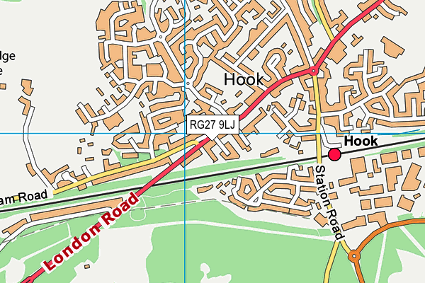 RG27 9LJ map - OS VectorMap District (Ordnance Survey)