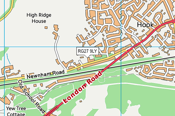 RG27 9LY map - OS VectorMap District (Ordnance Survey)