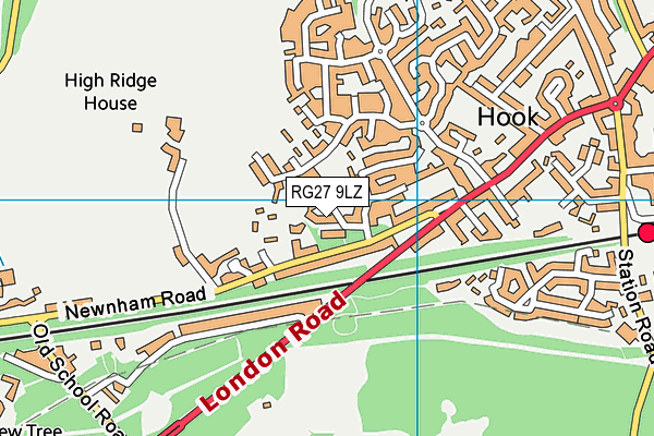 RG27 9LZ map - OS VectorMap District (Ordnance Survey)