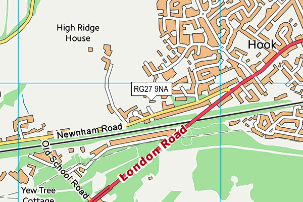 RG27 9NA map - OS VectorMap District (Ordnance Survey)