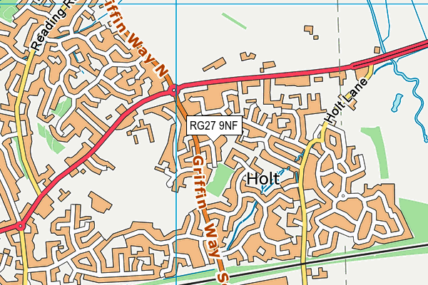 RG27 9NF map - OS VectorMap District (Ordnance Survey)