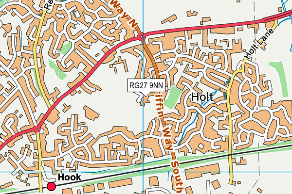 Hook Junior School map (RG27 9NN) - OS VectorMap District (Ordnance Survey)