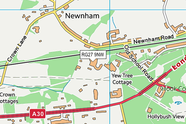RG27 9NW map - OS VectorMap District (Ordnance Survey)