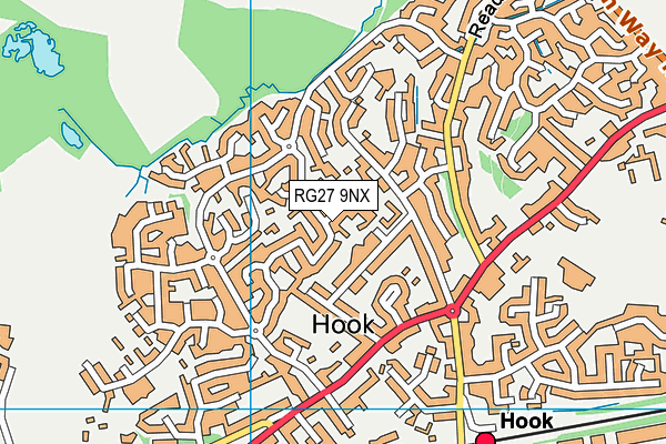 RG27 9NX map - OS VectorMap District (Ordnance Survey)